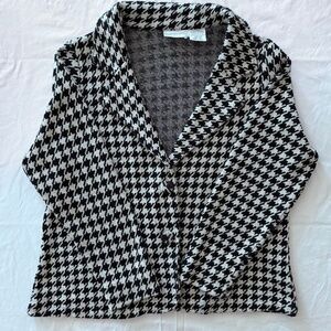 Worthington Houndstooth Stitched Blazer Woman
